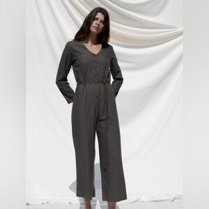 Ozma Black Silk Playsuit